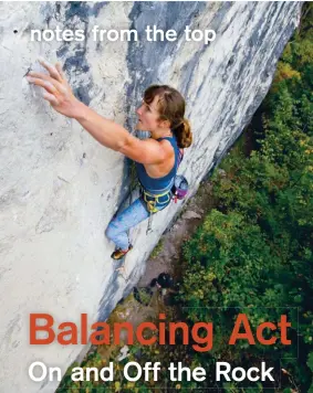  ??  ?? Leslie Timms on Legends of the Fall 5.13b, Devil’s Glen, Ont.