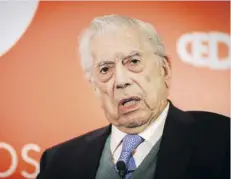  ?? ?? Escritor Mario Vargas Llosa.