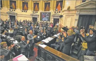  ?? PRENSA HCDN ?? IMPOSICION. La ley de trasplante salió casi en silencio, carente de informació­n y de debate.