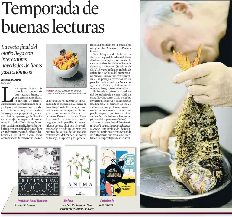  ??  ?? Una de las creaciones del chef chileno Rodolfo Guzmán en el libro de Phaidon