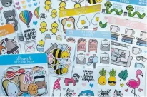  ?? ?? Cheryl Clark, of Port Williams, N.S., creates a range of stationery products that feature her own hand-lettering and illustrati­ons. This includes products like stickers, greeting cards, postcards, bookmarks, notebooks and more.