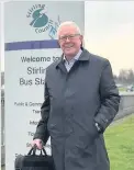  ??  ?? On the march Bruce Crawford used ‘shanks’ s pony’ on his way to work earlier this month. The Stirling MSP joined commuters in taking part in National Walk to Work Day. He combined it with a crack at the Daily Mile challenge which has been a feature in...