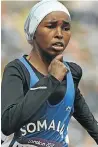  ??  ?? SPIRITED: Zamzam Farah was advised not to return to Somalia after competing at the London Olympics in 2012