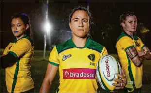  ?? Fotojump/cbru ?? Jogadoras da seleção brasileira de rúgbi posam com o novo uniforme, com a Yara estampada no peito; mas ele não será usado nos Jogos de Tóquio