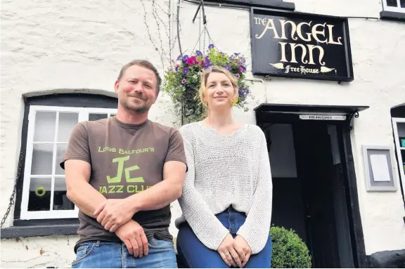  ??  ?? Chloe Skinner and Jim Hamilton at The Angel, Grosmont, stayed shut yesterday