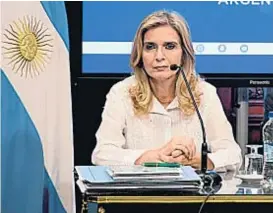  ?? (TÉLAM) ?? En contra. Silvia Elías de Pérez, la senadora que lidera el rechazo.