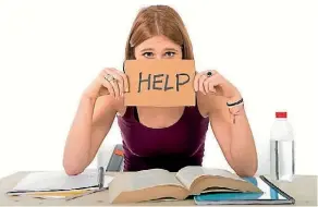  ??  ?? It could be beneficial to have your child talk to a qualified counsellor or psychologi­st if he or she is struggling during exam time.