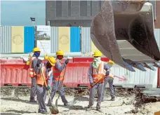  ?? AFP ?? Workers at a constructi­on site in Doha. Qatar, the 2022 football World Cup host, has refused to release data on worker deaths