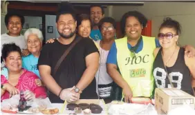  ?? Photo: Mere Satakala ?? The haradworki­ng staff of St Monica stall at the Home of Compassion Annual Bazaar in Tamavua, Suva yesterday.