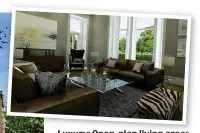  ??  ?? Luxury: Open-plan living areas in Ashludie House apartments are finished to a high standard