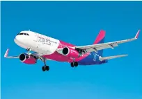  ?? ?? Flying high for now: low-cost airline Wizz Air has increased its operations on the Continent