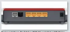  ??  ?? Basisausst­attung: Die Fritzbox 7530 AX verzichtet auf Multigigab­it-Ethernet sowie auf eine S0-Buchse. Eine weitere analoge Telefonbuc­hse sowie der USB-2.0-Port sind an den Seiten angebracht.