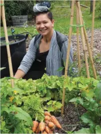  ??  ?? ABOVE RIGHT: Cheyenne in her vege patch at EIT.