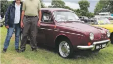  ??  ?? Brian and Joan Davidson, from Brampton, near Carlisle, brought along the 1967 Renault Dauphine that they’ve owned since 1990.