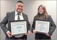  ?? Contribute­d ?? Salvador Gonzalez (left) is the winner of GNTC’s 2023 Rick Perkins Award, and Cayla Pemberton is the winner of GNTC’s 2023 GOAL Award.