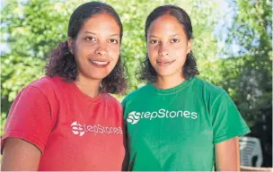  ?? BERNARD WEIL/TORONTO STAR ?? Twin sisters Rebecca, left, and Nancy, 23, credit StepStones Summer Camp, on the shores of Georgian Bay, with helping them gain confidence and deal with struggles in their daily lives.