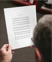  ?? Donnis Hueftle-Bullock ?? Music in one’s life is a big part of living a good life. Pictured above, David White shares his talent of putting words and music to paper in writing original pieces.