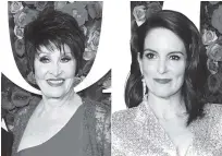  ?? AP FILE PHOTOS ?? Chita Rivera, left, and Tina Fey attend the 72nd annual Tony Awards on June 10 in New York. Fey joined Rivera and other of Broadway stars for a concert that was livestream­ed Saturday to benefit migrants on the Mexican border.