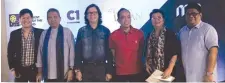  ??  ?? Cinema One Channel head Ronald Arguelles (ikaapat mula kaliwa) kasama sina Butch Francisco, Nicanor Tiongson, Rolando Tolentino, Grace Alfonso, at Gary Devilles