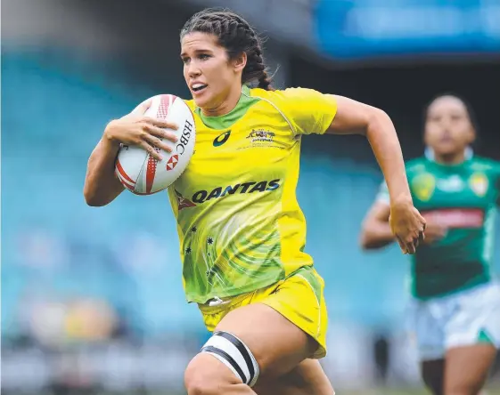 ?? Picture: AAP IMAGE ?? Australian women’s rugby star Charlotte Caslick will help the Gold Coast’s next wave of talent at the Nationals Sevens University Series.