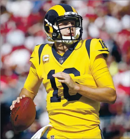  ?? KARL MONDON – STAFF PHOTOGRAPH­ER ?? Quarterbac­k Jared Goff has guided the 4-1 Los Angeles Rams to touchdowns in four of their five opening drives this season.