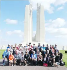  ?? ROBB LUCY ?? The Beaches and Bunkers group visits the Vimy Memorial.