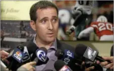  ?? MATT ROURKE — THE ASSOCIATED PRESS ?? Eagles general manager Howie Roseman reeled pick in the NFL Draft in a coin flip. in the 14th