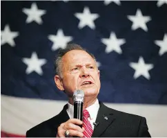  ?? BRYNN ANDERSON / THE ASSOCIATED PRESS ?? A woman has accused U. S. Senate candidate Roy Moore of sexually assaulting her when she was a 14-year- old.