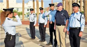  ?? (Israel Police) ?? THE POLICE UNITY TOUR includes a series of discussion­s and meetings, as well as a two-day motorbike ride across the country.