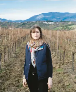  ?? ?? Cristiana Tiberio, who runs Tiberio with her brother, on the estate in Cugnoli, Italy, in the country’s Abruzzo region on Feb. 22. A new generation of exacting growers and winemakers has brought vitality to an Italian region known for its cheap wines.