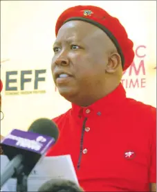  ??  ?? Julius Malema