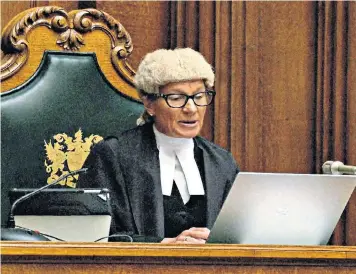  ?? ?? Sarah Munro QC is the first Crown Court judge in England and Wales to be filmed live in court after a successful media campaign