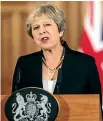  ?? GETTY IMAGES ?? British Prime Minister Theresa May signed up to a ‘‘backstop’’ solution to the Irish border question, before rebels in her camp forced her to repudiate it.