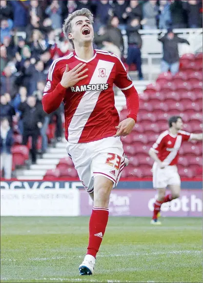  ?? PICTURES: Action Images ?? PATRICK HERO: Patrick Bamford celebrates his goal for Middlesbro­ugh