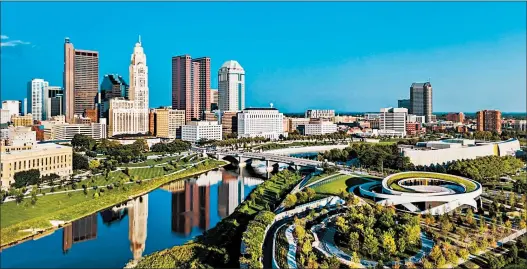  ?? BRAD FEINKNOPF/OTTO ?? The new National Veterans Memorial and Museum — a 53,000-square-foot museum and 2.5-acre memorial grove — sits on 7 acres along the Scioto River in downtown Columbus, Ohio.