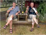  ?? PHOTO: SUPPLIED ?? German cyclists Meinolf Kleinschni­ttger, left, and Andreas Chollee were hit by a motorcycle while holidaying in New Zealand in January, last year.