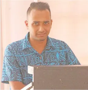  ?? Photo: Waisea Nasokia ?? Riaz Khan, the safety co-ordinator for the Fiji Red Cross Society National Office.