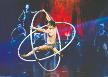  ?? JOHN MAHONEY FILES ?? An acrobat at a Cirque du Soleil show in Montreal in 2019. “Even though I’m no longer the company’s owner, I will always be its founder; I have devoted half of my life to Cirque, and its success will always be close to my heart,” Guy Laliberté writes.