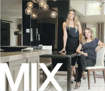  ?? PHOTOS: JULIE
OLIVER/OTTAWA CITIZEN ?? The contempora­ry style favoured by decorator Emily Tait, left, was an instant hit with homeowner Lise Thibault. ‘I loved it,’ she says. ‘I like the neutral palette and I love greys.’