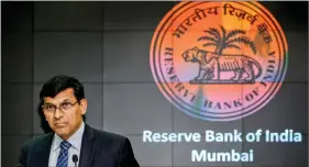  ?? REUTERS ?? Outgoing RBI Governor Raghuram Rajan speaks during an event at the RBI headquarte­rs in Mumbai, on Friday.