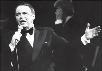  ??  ?? Frank Sinatra, Albert Hall, 1975. He went on doing it his way for another 20 years