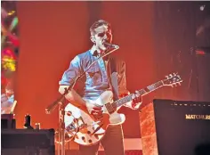  ?? ?? Kings of Leon were full of energy in a rocking performanc­e at the O2 in London