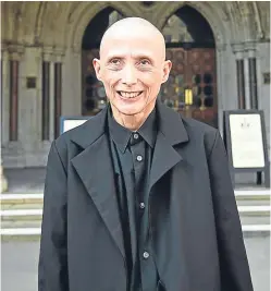  ?? Picture: PA. ?? Christie Elan-Cane, who is campaignin­g for gender-neutral passports, outside the Royal Courts of Justice in London.