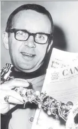  ?? CALGARY HERALD/ FILES ?? Bobby Gimby brought his song Ca-na-da to gyms all over the country.