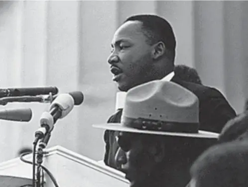  ?? FILE ?? April 3, 1968: Less than 24 hours before he was assassinat­ed in Memphis, Tennessee, civil rights leader Martin Luther King Jr. delivered his “mountainto­p” speech to a rally of striking sanitation workers.