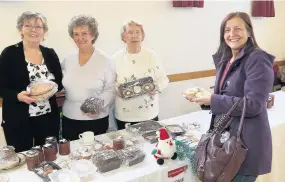  ??  ?? Home baking - Pauline Usher- Purves, Anne McAtear, Margarey O’Connel and Angela Taylor 181117stQu­ivox_ 2