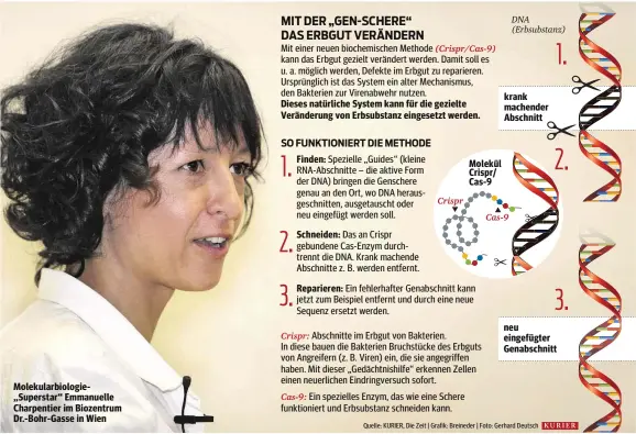  ??  ?? Molekularb­iologie„Superstar“Emmanuelle Charpentie­r im Biozentrum Dr.-Bohr-Gasse in Wien