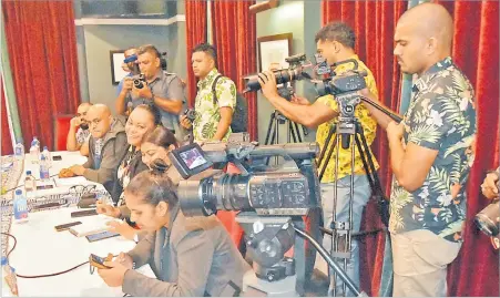  ?? Picture: ELIKI NUKUTABU ?? Prime Minister Sitiveni Rabuka confirmed the Media Industry Developmen­t Act 2010 will be repealed and
replaced.