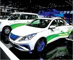  ??  ?? The number of new energy vehicles in China reached 3,81 million by the end of 2019, a growth of over 1 million in two consecutiv­e years