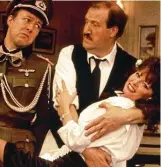  ??  ?? Popular: Guy Siner, Gorden Kaye and Vicki Michelle in the BBC sitcom